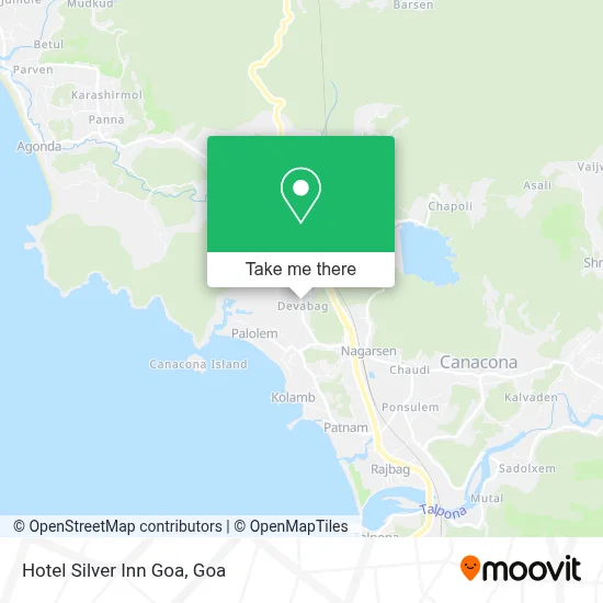 Hotel Silver Inn Goa map