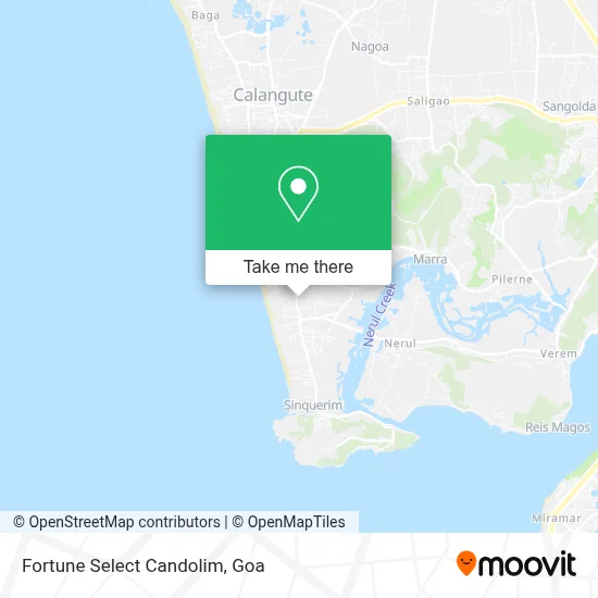 Fortune Select Candolim map