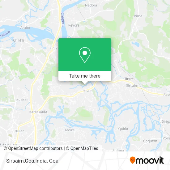 Sirsaim,Goa,India map