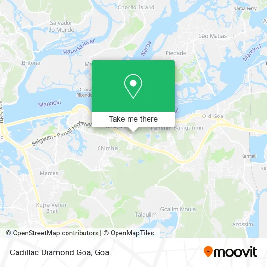 Cadillac Diamond Goa map