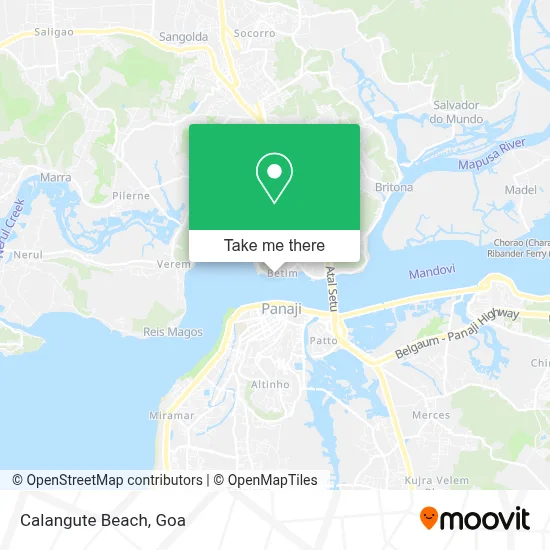 Calangute Beach map
