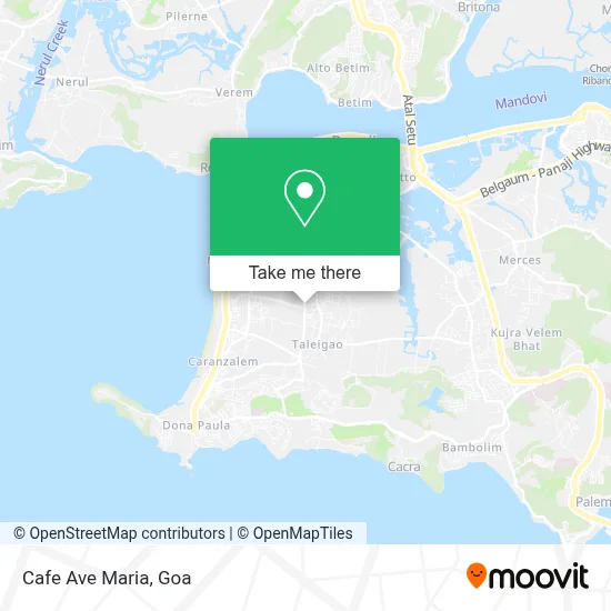 Cafe Ave Maria map