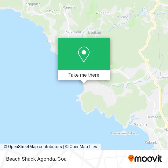 Beach Shack Agonda map