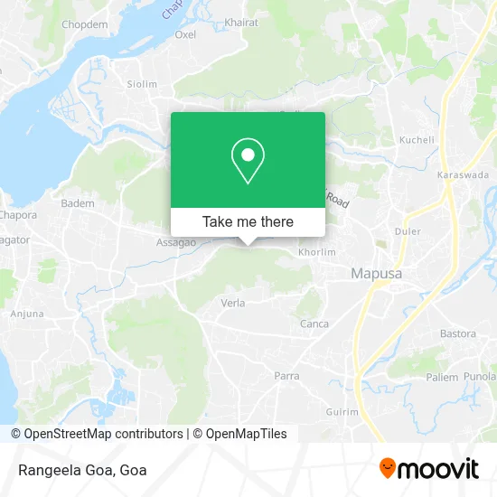 Rangeela Goa map