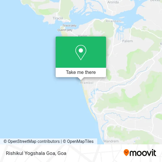 Rishikul Yogshala Goa map