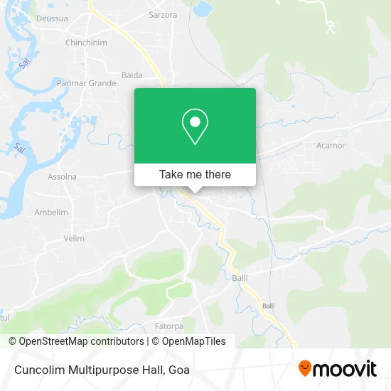 Cuncolim Multipurpose Hall map