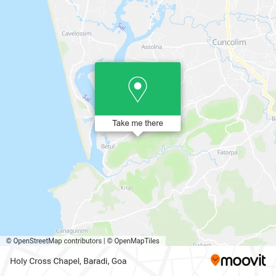 Holy Cross Chapel, Baradi map