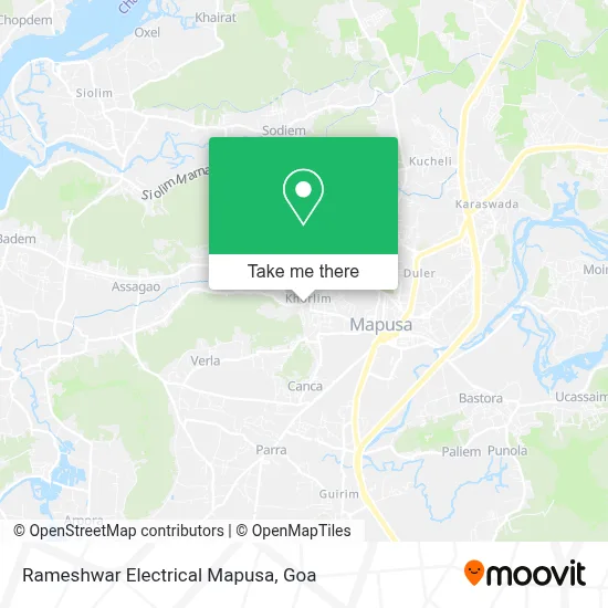 Rameshwar Electrical Mapusa map