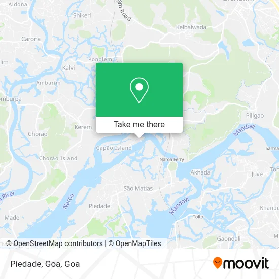 Piedade, Goa map