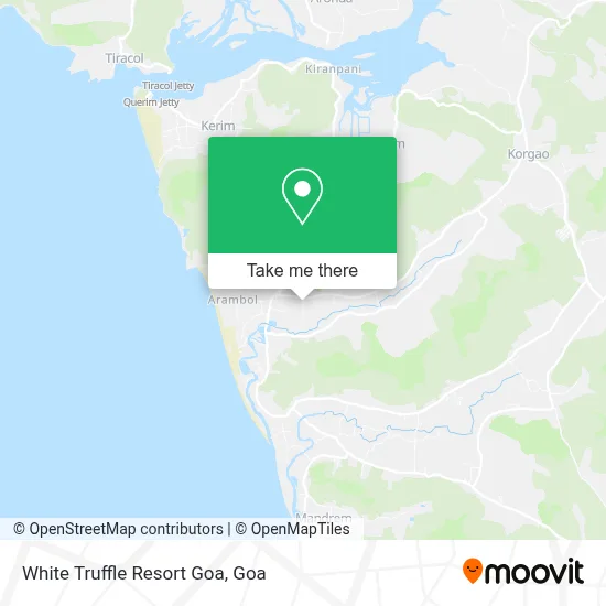 White Truffle Resort Goa map