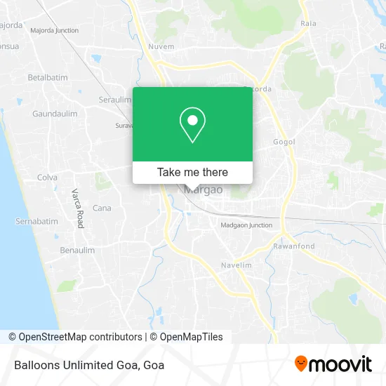 Balloons Unlimited Goa map