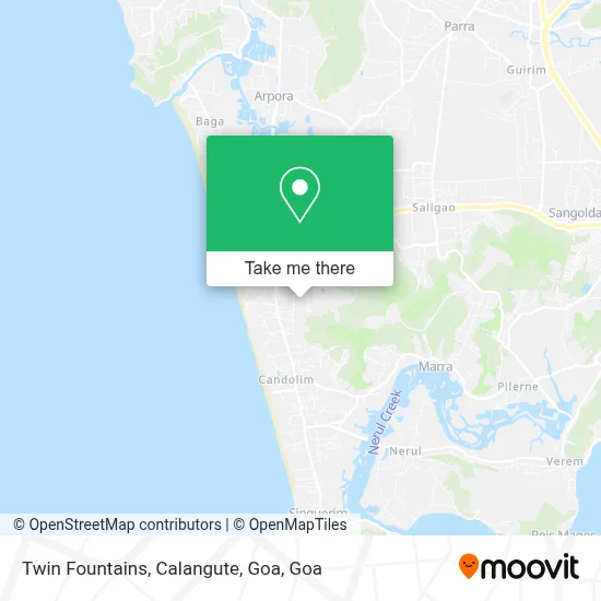 Twin Fountains, Calangute, Goa map