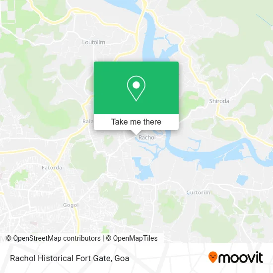 Rachol Historical Fort Gate map