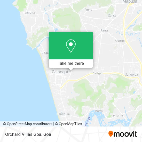 Orchard Villas Goa map
