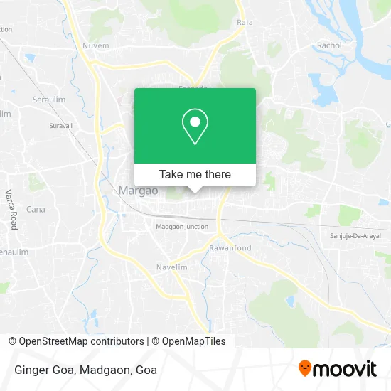 Ginger Goa, Madgaon map