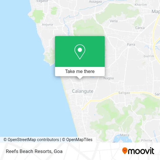 Reefs Beach Resorts map