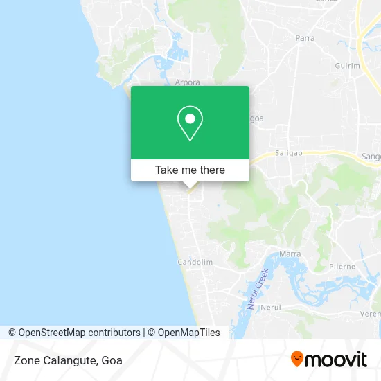 Zone Calangute map