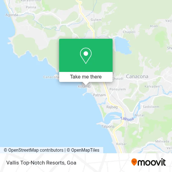 Vallis Top-Notch Resorts map