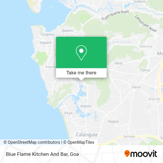 Blue Flame Kitchen And Bar map