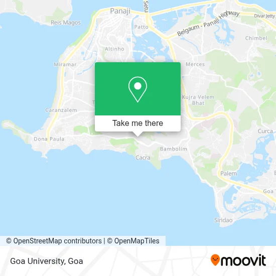 Goa University map