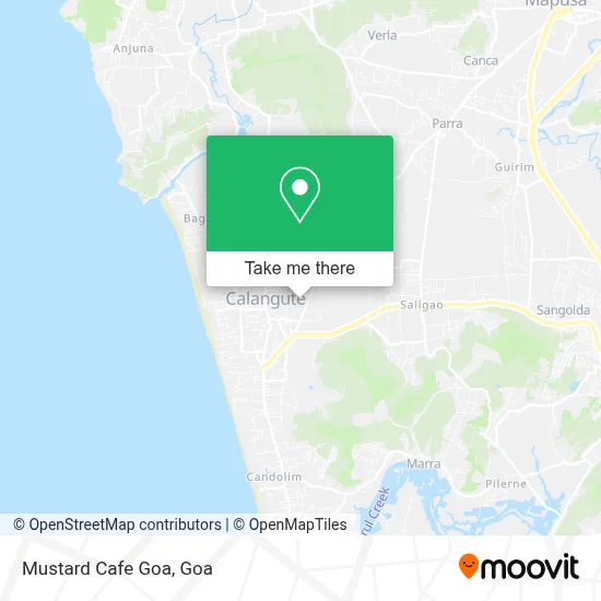 Mustard Cafe Goa map