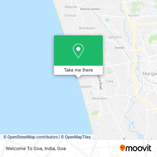 Welcome To Goa, India map