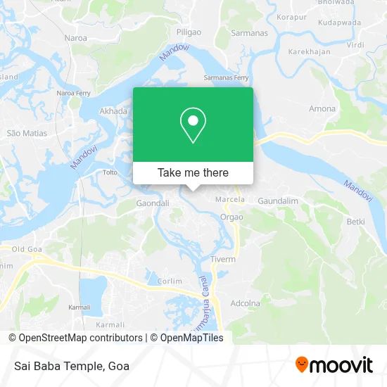 Sai Baba Temple map