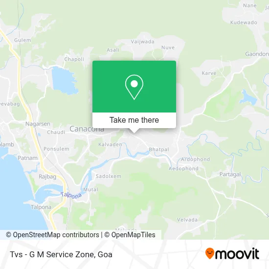 Tvs - G M Service Zone map