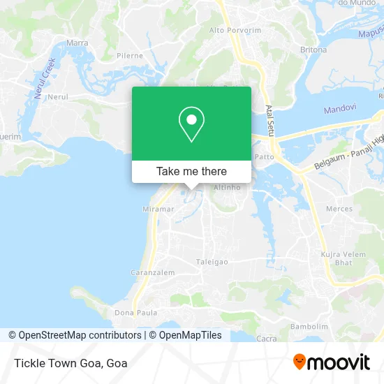 Tickle Town Goa map