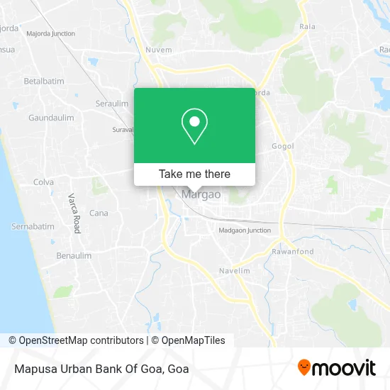 Mapusa Urban Bank Of Goa map