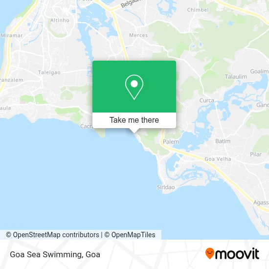 Goa Sea Swimming map