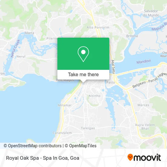 Royal Oak Spa - Spa In Goa map