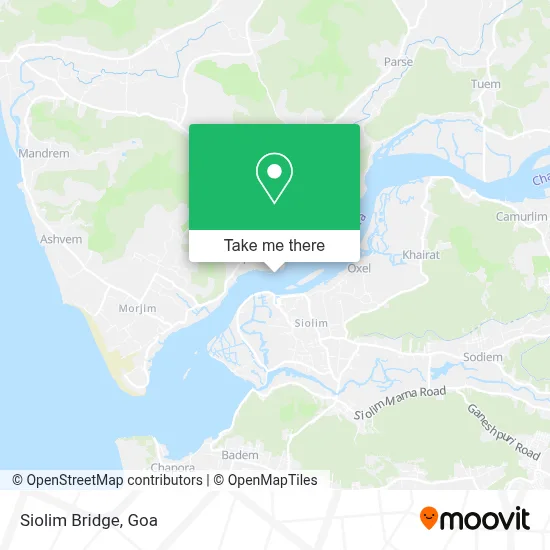 Siolim Bridge map