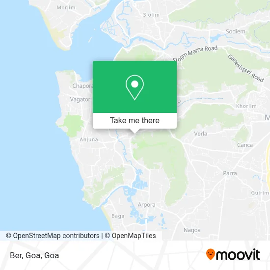 Ber, Goa map