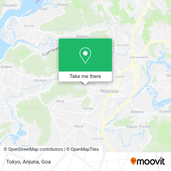 Tokyo, Anjuna map