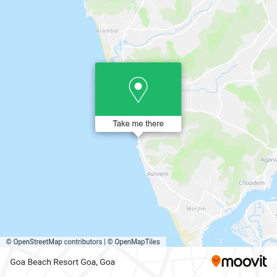 Goa Beach Resort Goa map