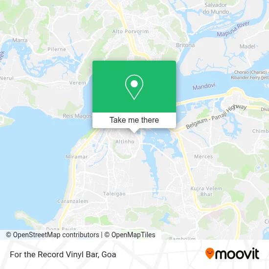 For the Record Vinyl Bar map