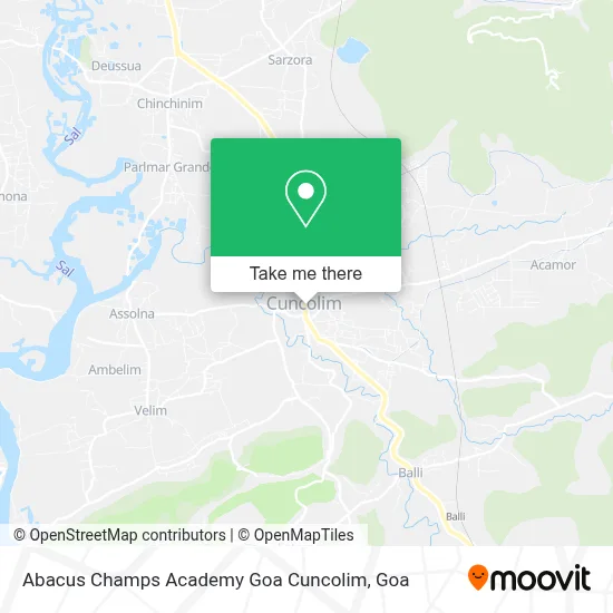 Abacus Champs Academy Goa Cuncolim map