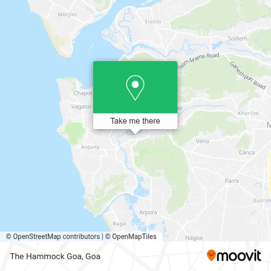 The Hammock Goa map