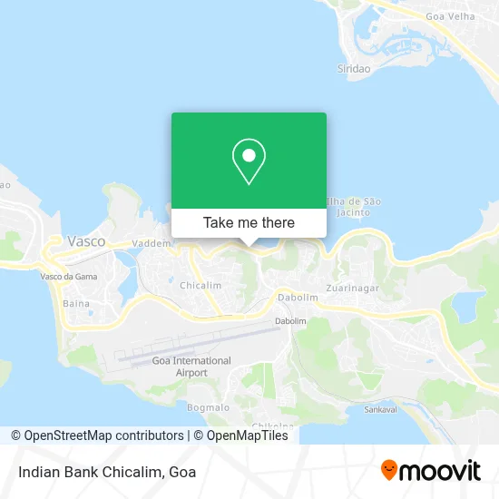 Indian Bank Chicalim map