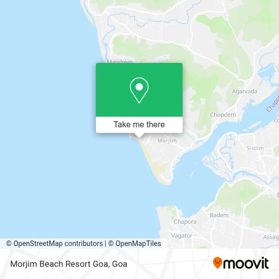 Morjim Beach Resort Goa map