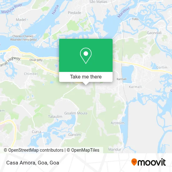 Casa Amora, Goa map