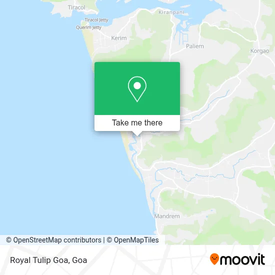 Royal Tulip Goa map