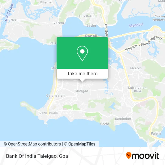 Bank Of India Taleigao map