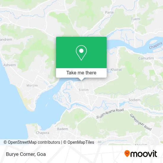 Burye Corner map