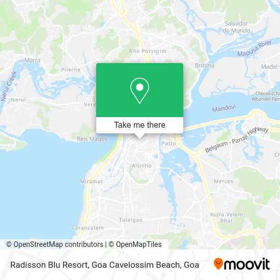 Radisson Blu Resort, Goa Cavelossim Beach map