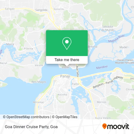 Goa Dinner Cruise Party map