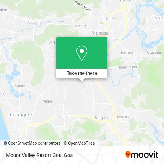 Mount Valley Resort Goa map