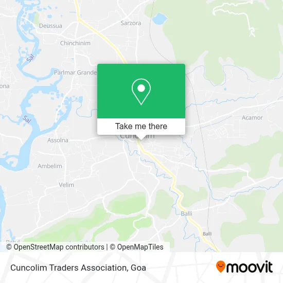 Cuncolim Traders Association map