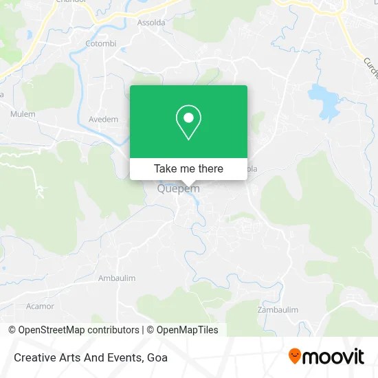Creative Arts And Events map